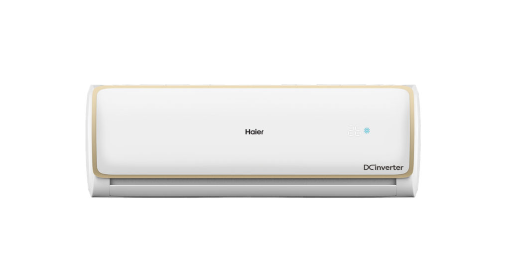 Elegante Cool 5 Star AC Front Perspective Haier augments its Air Conditioner range with the new elegant cool AC series with 5 star energy savings and frost self-clean technology