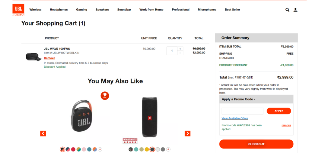 Deal: Get the JBL Wave 100TWS earbuds for only ₹ 2,999
