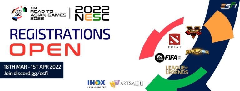ESFI announces National Esports Championships to select the Indian contingent for 2022 Asian Games