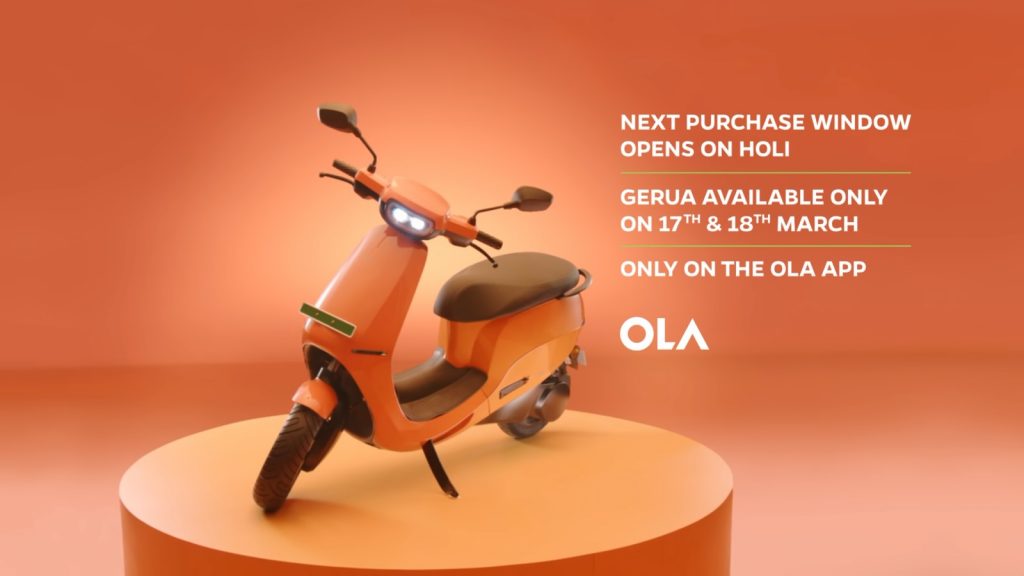 Ola S1 Pro Gerua 1024x576 1 Ola S1 Pro is available in a new GERUA colorway to celebrate Holi in India