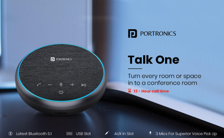 Portronics Launches ‘Talk One’ – Portable Wireless Conference Speaker
