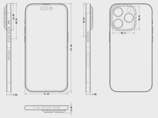 gsmarena 001 4 Apple iPhone 14 Pro designs reveal a thicker body and two cutouts on display