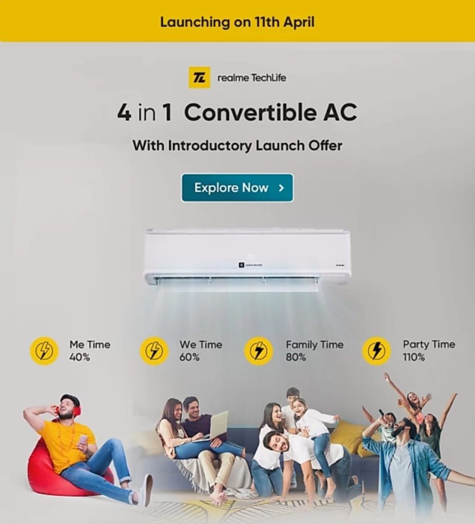 FP5Oi JaMAQhUnC Realme TechLife Air Conditioner set to launch on April 11