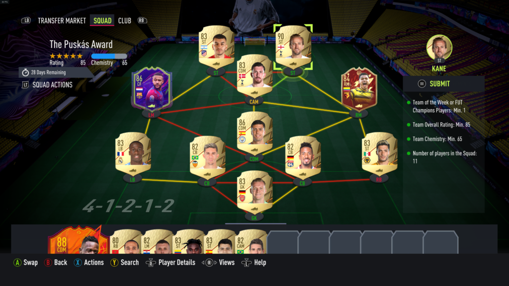 Screenshot 1002 FIFA 22: How to do the 94-rated Ferenc Puskas Prime Icon SBC and is it worth doing?