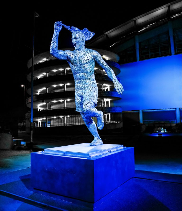 Sergio Aguero’s special statue revealed on 10th anniversary of his iconic 93:20 goal