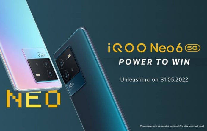 iQOO Neo 6 5G is launching in India on 31st May