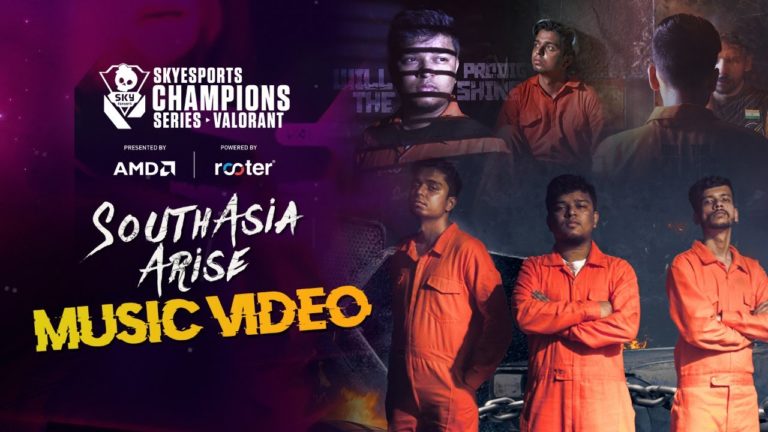 Skyesports Champions Series’ official music video, South Asia Arise, featuring SKRossi, Antidote, and DM is here