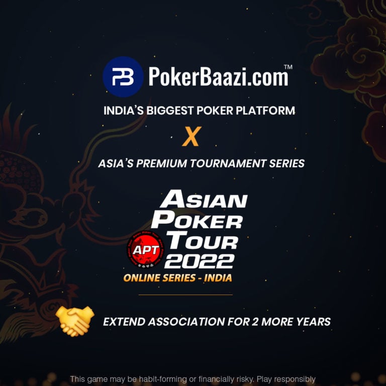 India’s biggest poker platform- PokerBaazi.com, extends its exclusive association with Asia’s premier poker tournaments brand – The Asian Poker Tour