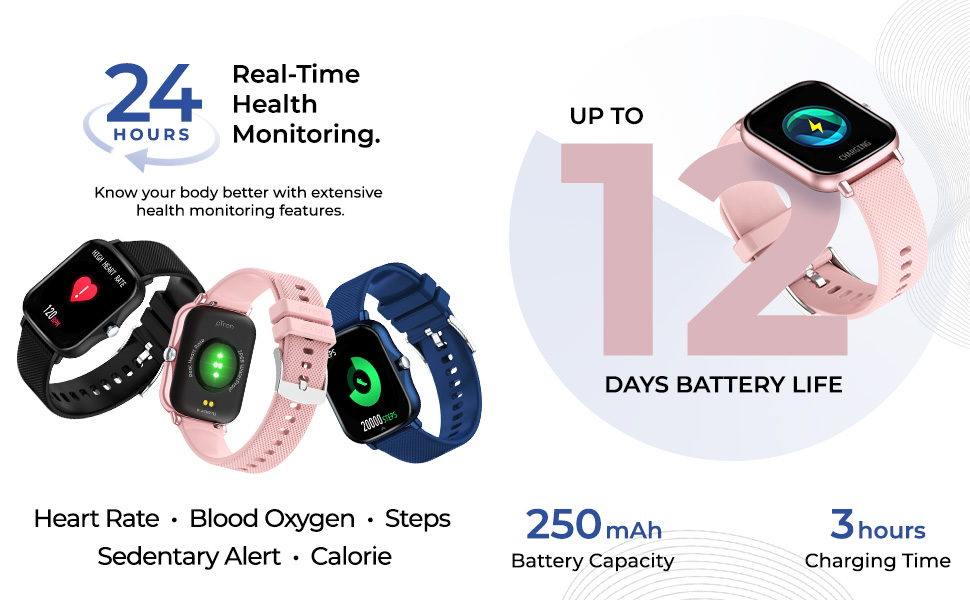 image 220 pTron Force X10e Bluetooth Fitness Smartwatch launched in India at a special launch price of Rs.1,799