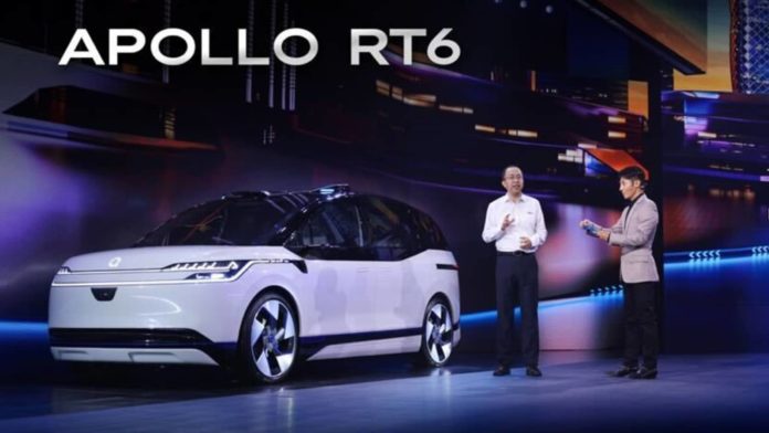 Baidu unveils Apollo RT6, its latest autonomous electric vehicle