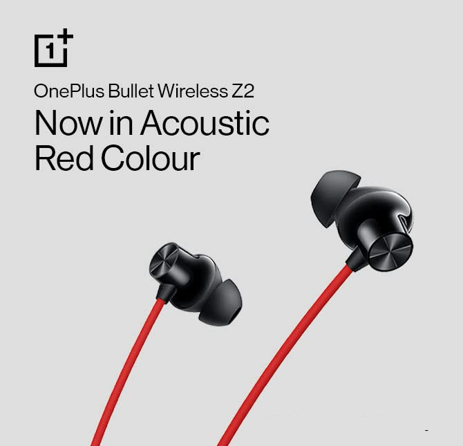 OnePlus Bullets Z2 Acoustic Red - TechnoSports.co.in