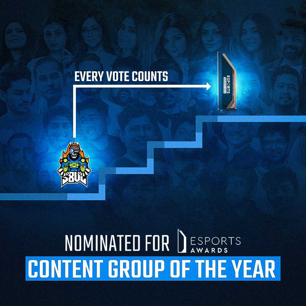 S8UL becomes the first Indian Esports organisation to be nominated for the global “Esports Awards 2022”