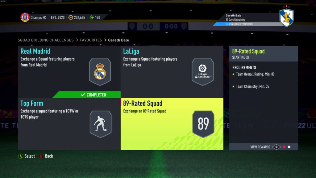 Screenshot 1147 FIFA 22: How to do the 98-rated Gareth Bale End Of An Era SBC and is it worth doing?