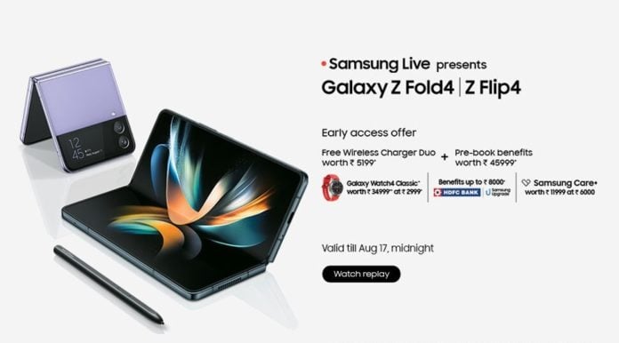 Official Indian Pricing: Samsung Galaxy Z Fold4, Samsung Galaxy Z Flip4 and Samsung Galaxy Buds2 Pro