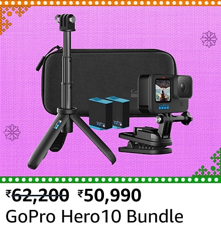 gopro hero 10 bundle Deal: GoPro Hero 10 bundle is now available for just Rs 50,990 on Amazon Great Freedom Festival