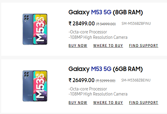 image 577 Sale: Buy these Samsung M series 5G smartphones at a heavy discounts