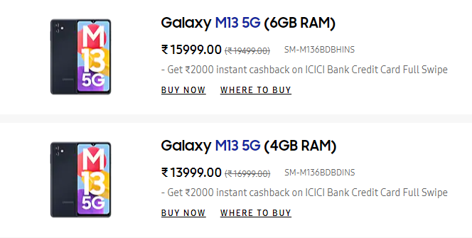 image 580 Sale: Buy these Samsung M series 5G smartphones at a heavy discounts