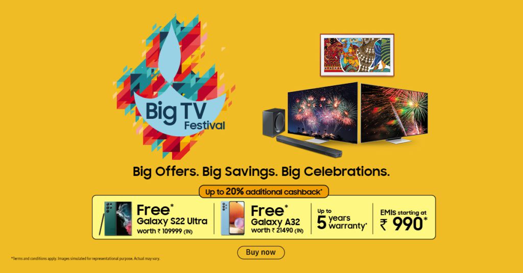 Samsung India launches Big TV Festival this Festive Season