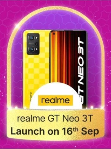 FcD9puaaMAALujP Realme GT Neo 3T to launch in India on 16th September at Flipkart Big Billion Day Sale