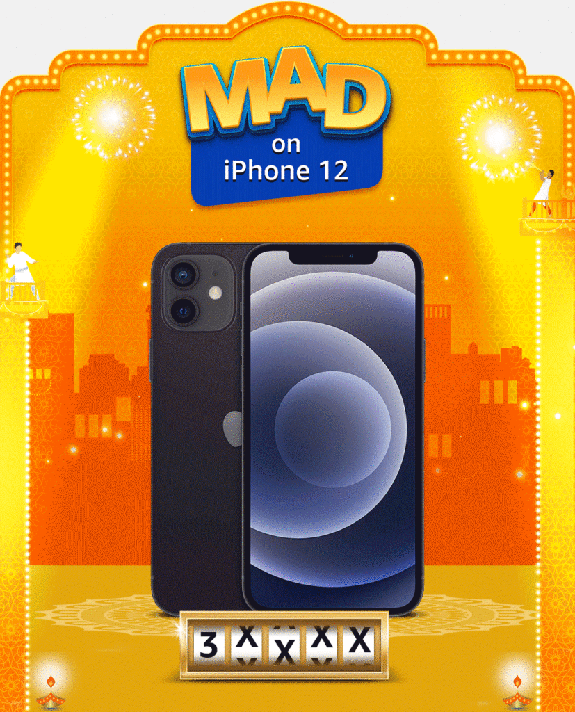 MAD GIF Freeze Apple iPhone 12 will be available for under Rs.40,000 on Amazon Great Indian Festival