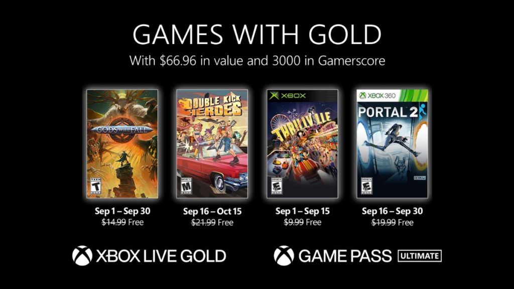 Microsoft September 2022 Xbox Games with Gold Unveiled 1 Microsoft: September 2022 Xbox Games with Gold Unveiled