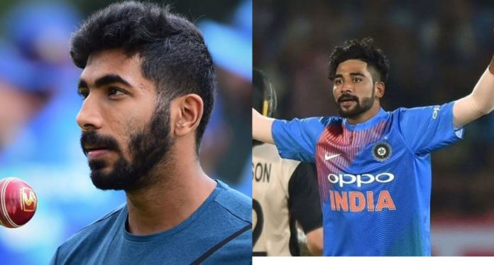 Mohammad Siraj replaces injured Japrit Bumrah in the World Cup T20I squad