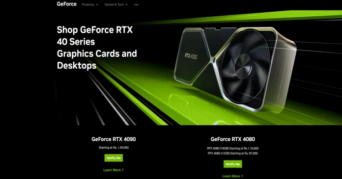Nvidia cuts India prices for its GeForce RTX 40 GPUs after Internet Outcry