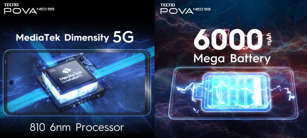 Tecno Pova Neo 5G with MediaTek Dimensity 810 SoC launched in India