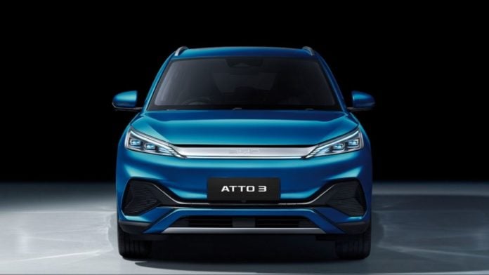 BYD will launch its Atto 3 electric SUV in India on October 11