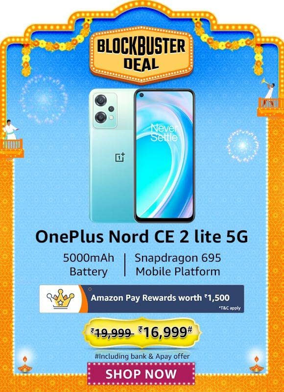 image 549 Deal: OnePlus Nord CE 2 Lite 5G at just ₹16,749 on Amazon Great Indian Festival sale
