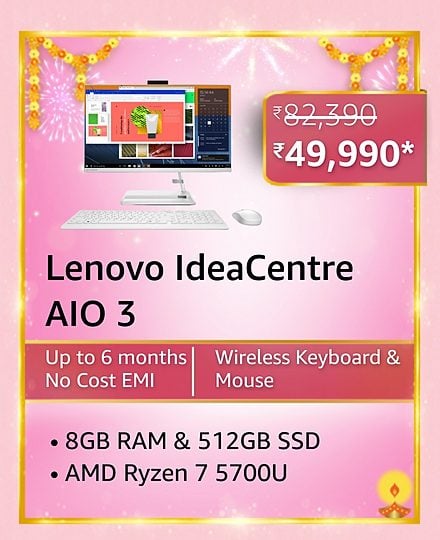 lenovo Top 5 deals on the best All-In-One Desktops during Amazon Great Indian Festival 2022