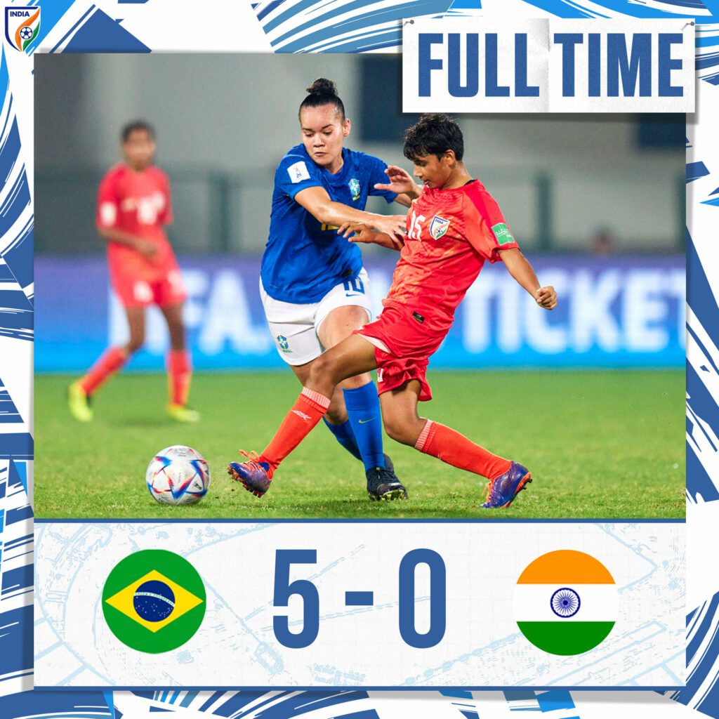 U-17 Women's World Cup: India end campaign with 0-5 defeat against Brazil