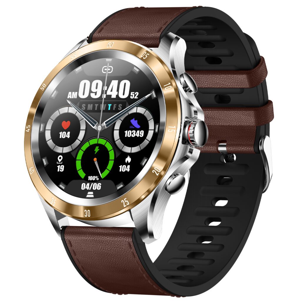 Brown Glow Luxe Gizmore launches Glow Luxe - A smartwatch with a premium experience for Men