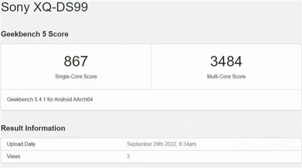 Sony XQ-DS99 - Dimensity 8000 on Geekbench_TechnoSports.co.in