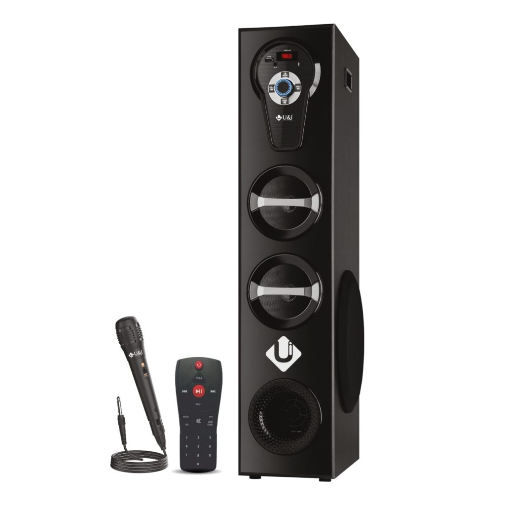 Ui Tower Box Series 100 Watt Wireless Speaker U&i Launches 2 New Speakers for Powerful Audio Performance - U&i Spot Series TWS Speaker and U&i Tower Box Series Party Speaker