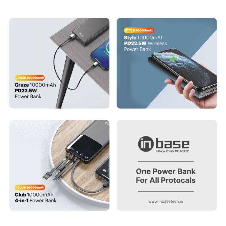 Inbase Launches Three New Travel-Friendly Fast-Charging Powerbanks