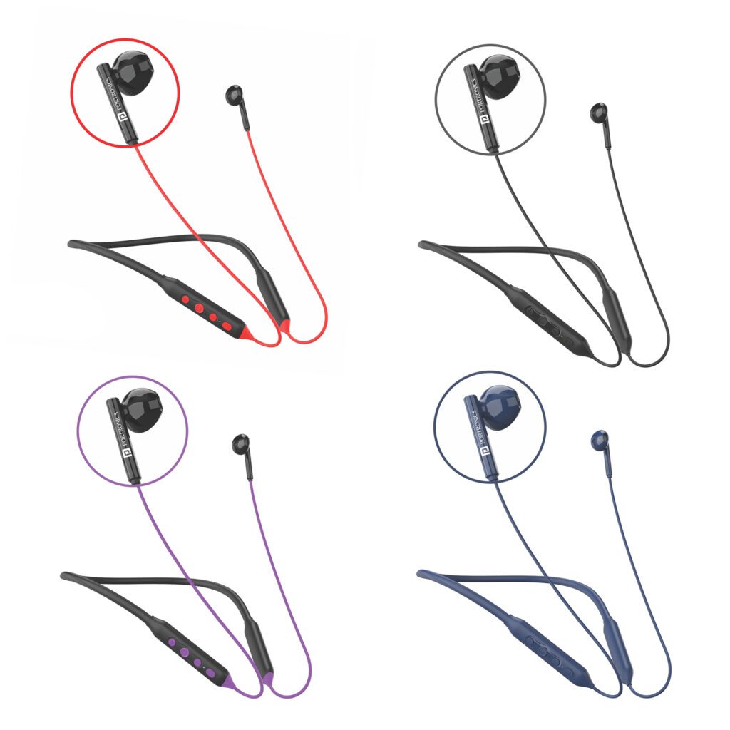 Portronics Harmonics Z5 All colors <strong>Portronics Launches Harmonics Z5 Neckband with Secure-fit in-ear design for long hours of Comfort</strong>