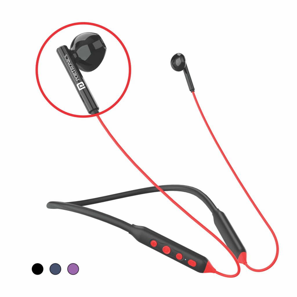 Portronics Harmonics Z5 Black <strong>Portronics Launches Harmonics Z5 Neckband with Secure-fit in-ear design for long hours of Comfort</strong>