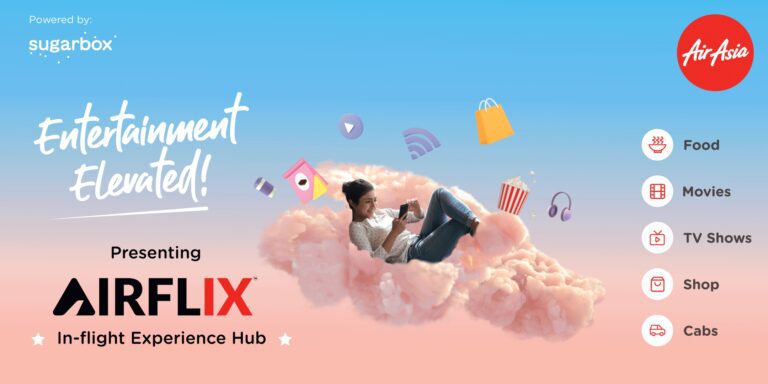 AirFlix: AirAsia India partners with Sugarbox to launch ‘first in the world’ multi-feature in-flight experience hub
