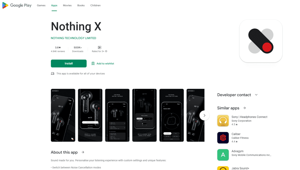 image 12 Nothing's ear (1) companion app name rebranded to Nothing X adding new features