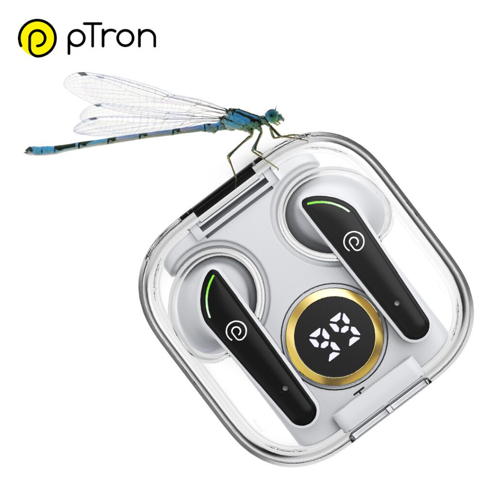 pTron Bassbuds Nyx pTron launches Bassbuds Nyx TWS with the most unique transparent charging case & movie mode