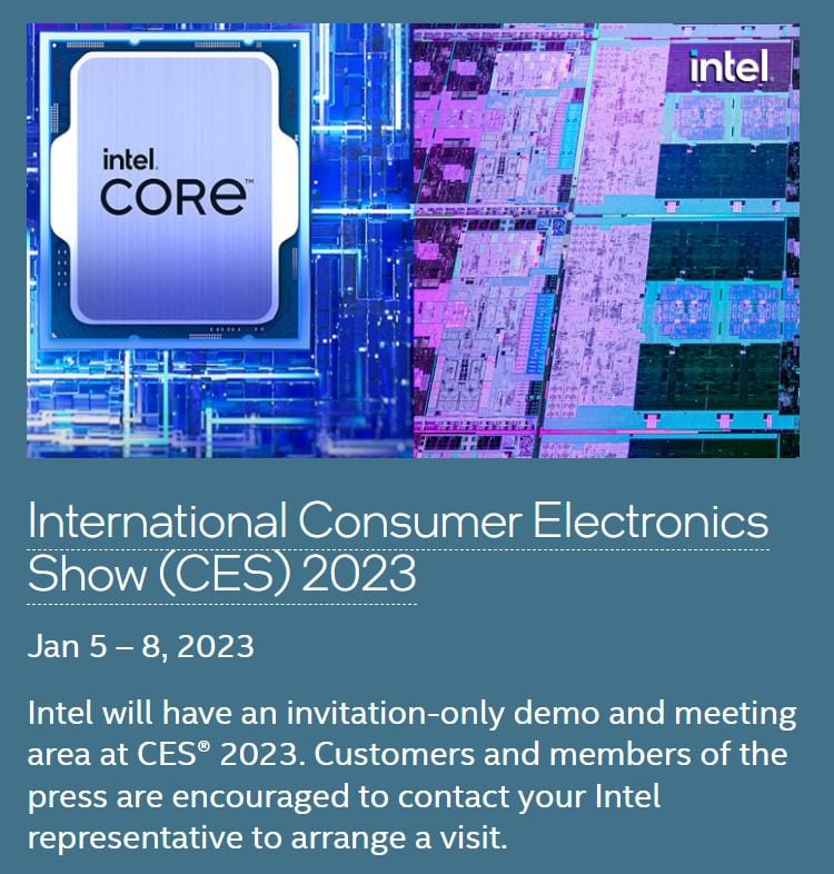 INTEL CES 2023 AMD, NVIDIA and Intel's CES 2023 presentations confirmed