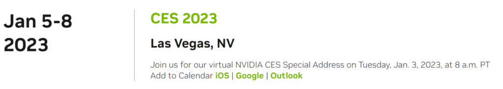 NVIDIA CES 2023 AMD, NVIDIA and Intel's CES 2023 presentations confirmed