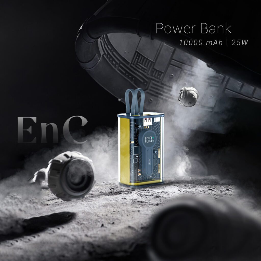 EnC post Right EVM unveils its Transparent EnC power bank, proudly made in India, featuring 2-in-1 built-in cables for both Type-C and iOS devices