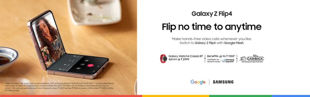 Flagship PDP 1440X450 Samsung Grand Republic Sale: Get Galaxy Z Flip4 and Galaxy Watch4 Classic for ₹78,998