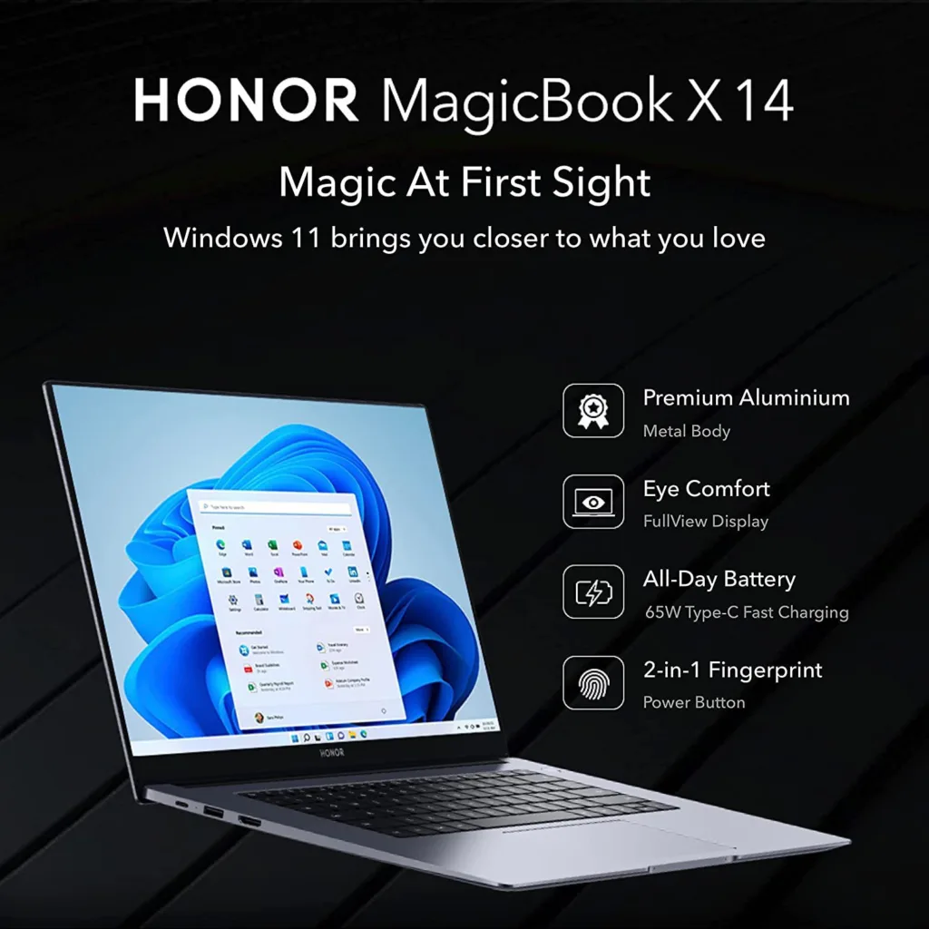 HONOR MagicBook X14 with 11th Gen Core i5 & up to 10 hours of battery life launched