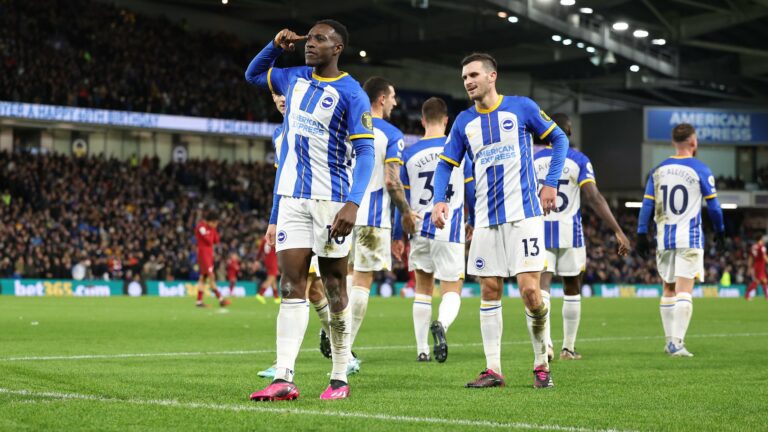 Brighton 3-0 Liverpool: Solly March on fire as Seagulls move up to 7th