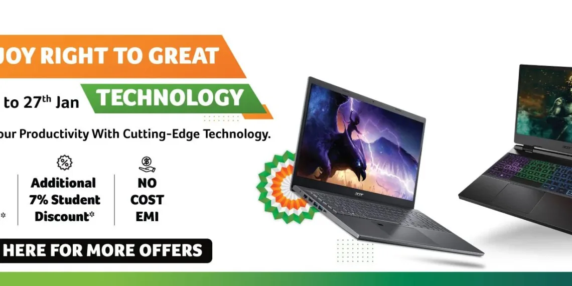 Acer Republic Day Sale: Get the best deals and a FREE 2-year extended warranty on Acer products