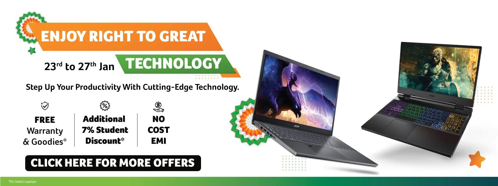 Acer Republic Day Sale: Get the best deals and a FREE 2-year extended warranty on Acer products