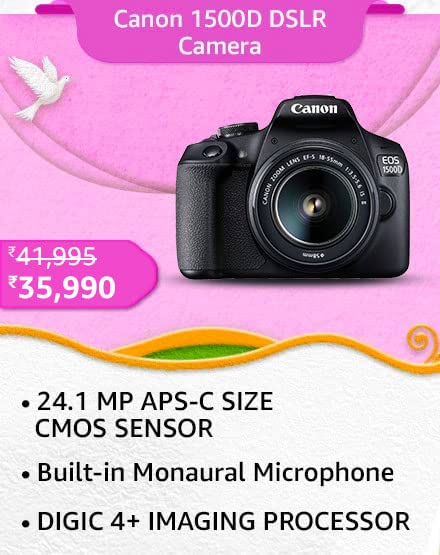 canon Here are the best deals on DSLR Cameras during the Amazon Great Republic Day Sale
